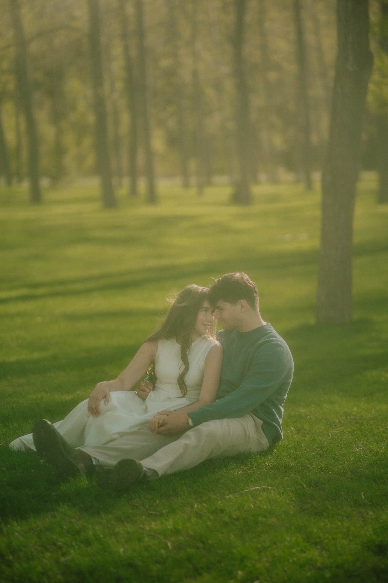 Sitting together on the grass
